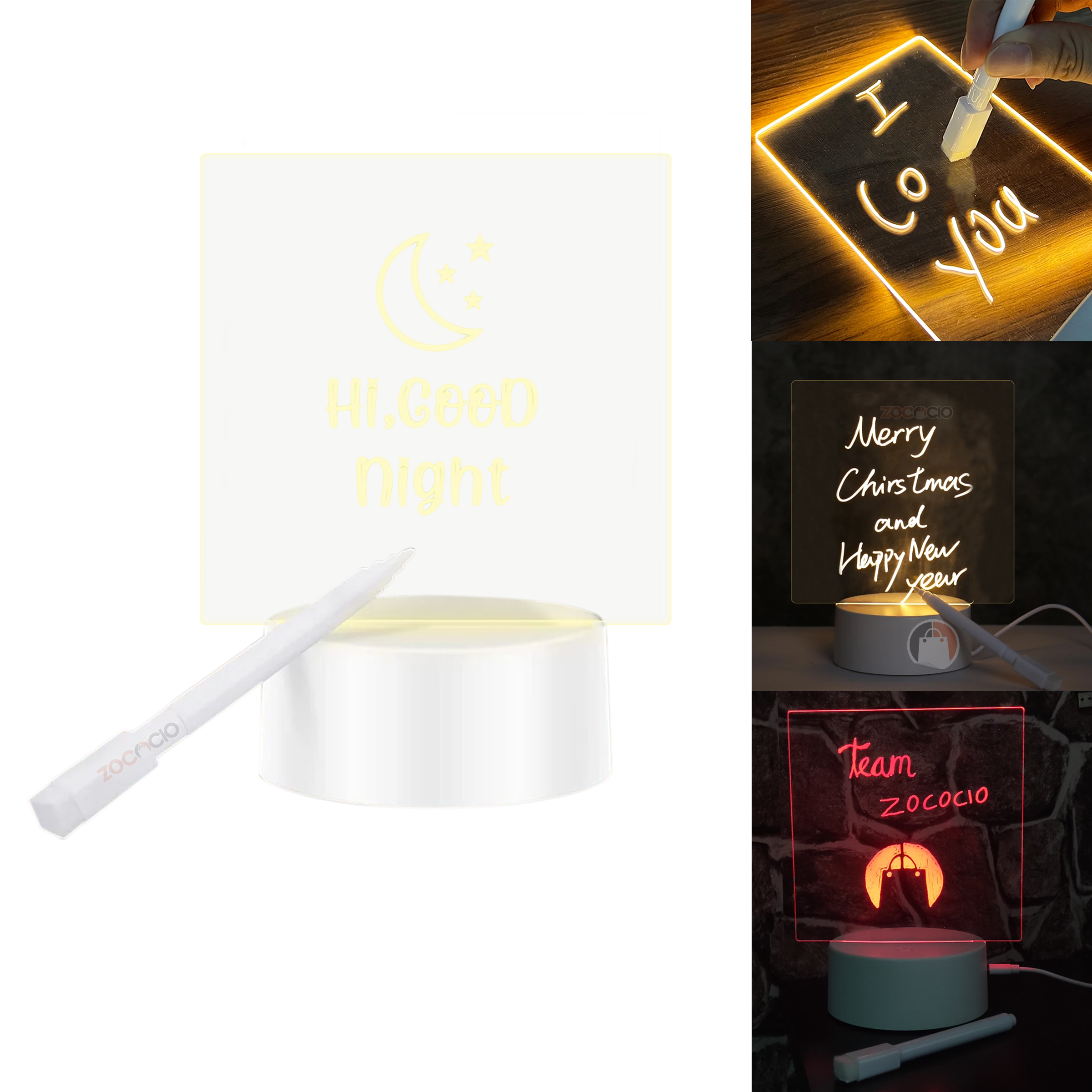 Miniatura 4 de Lampara Creativa Tablero Led De Notas